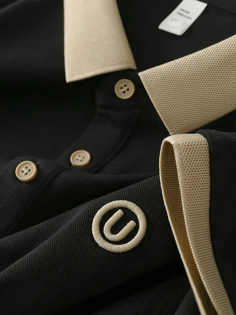 SlateEdge Polo – Obsidian Dune Edition