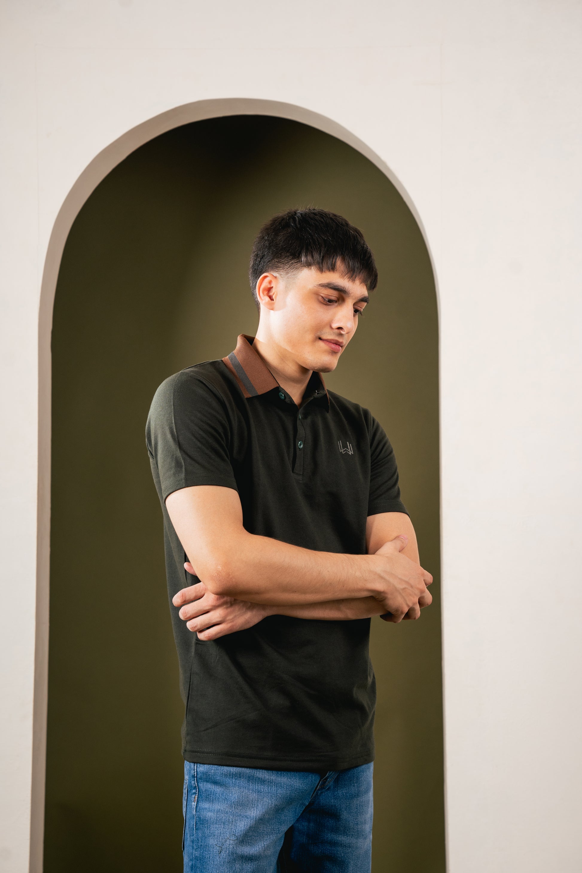 Imperial Crest Polo - Sage-wood Olive