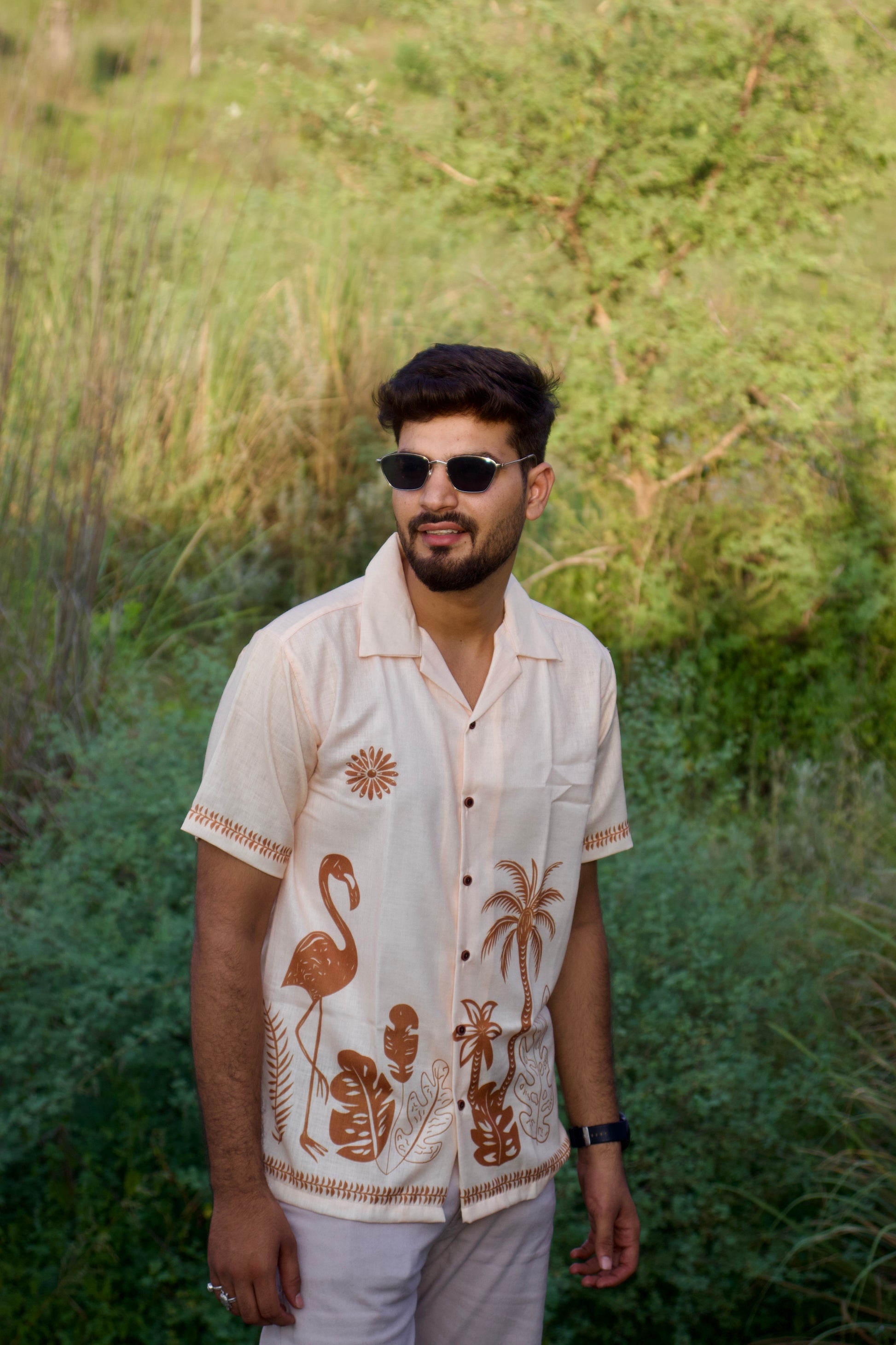 Beige Tropical Shirt
