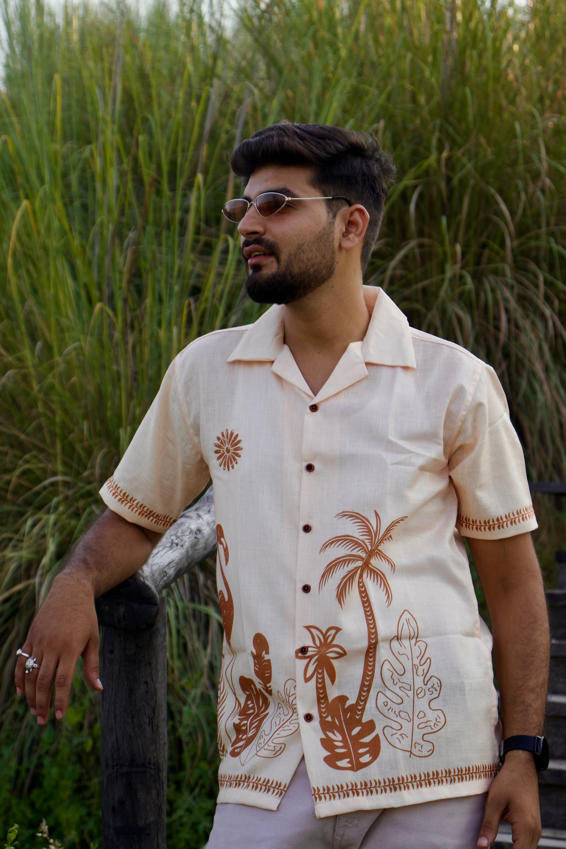 Beige Tropical Shirt