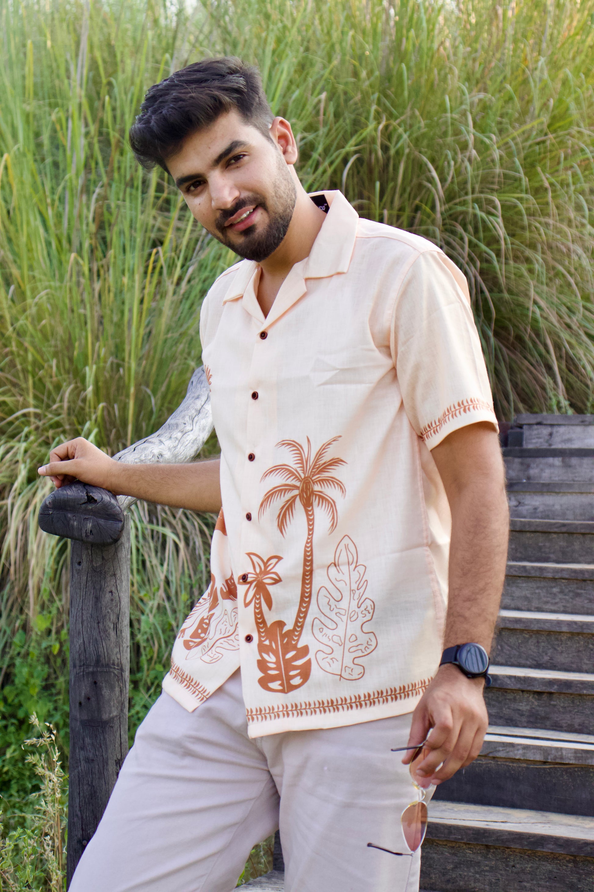 Beige Tropical Shirt