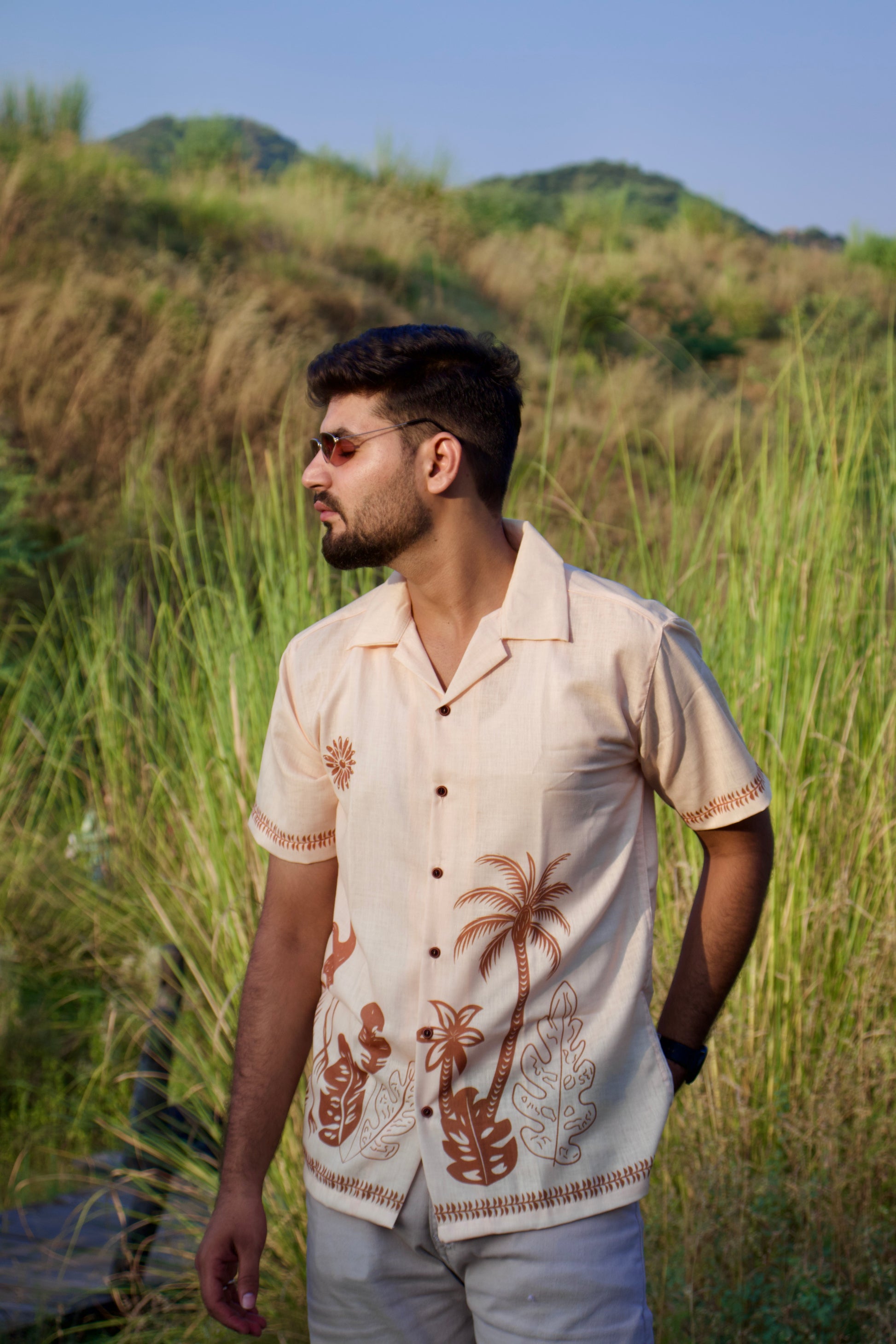 Beige Tropical Shirt