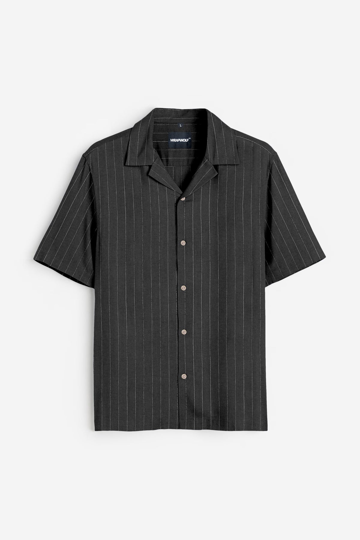 Onyx Black Liocine Cotton Shirt