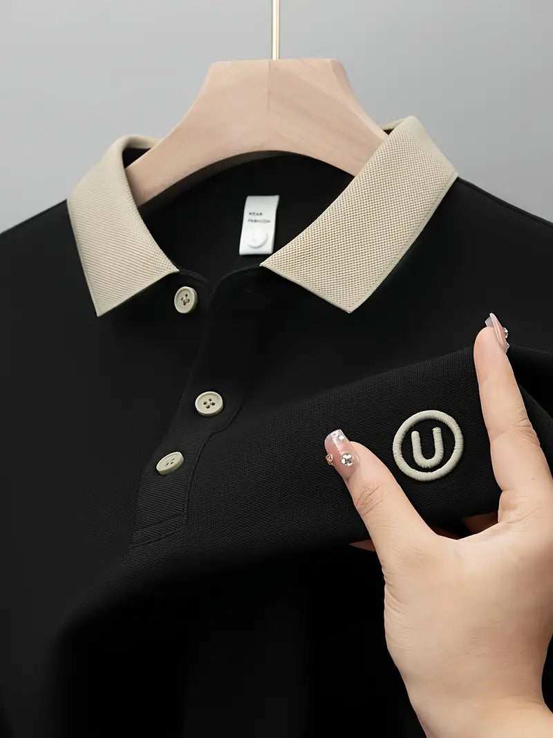 SlateEdge Polo – Obsidian Dune Edition