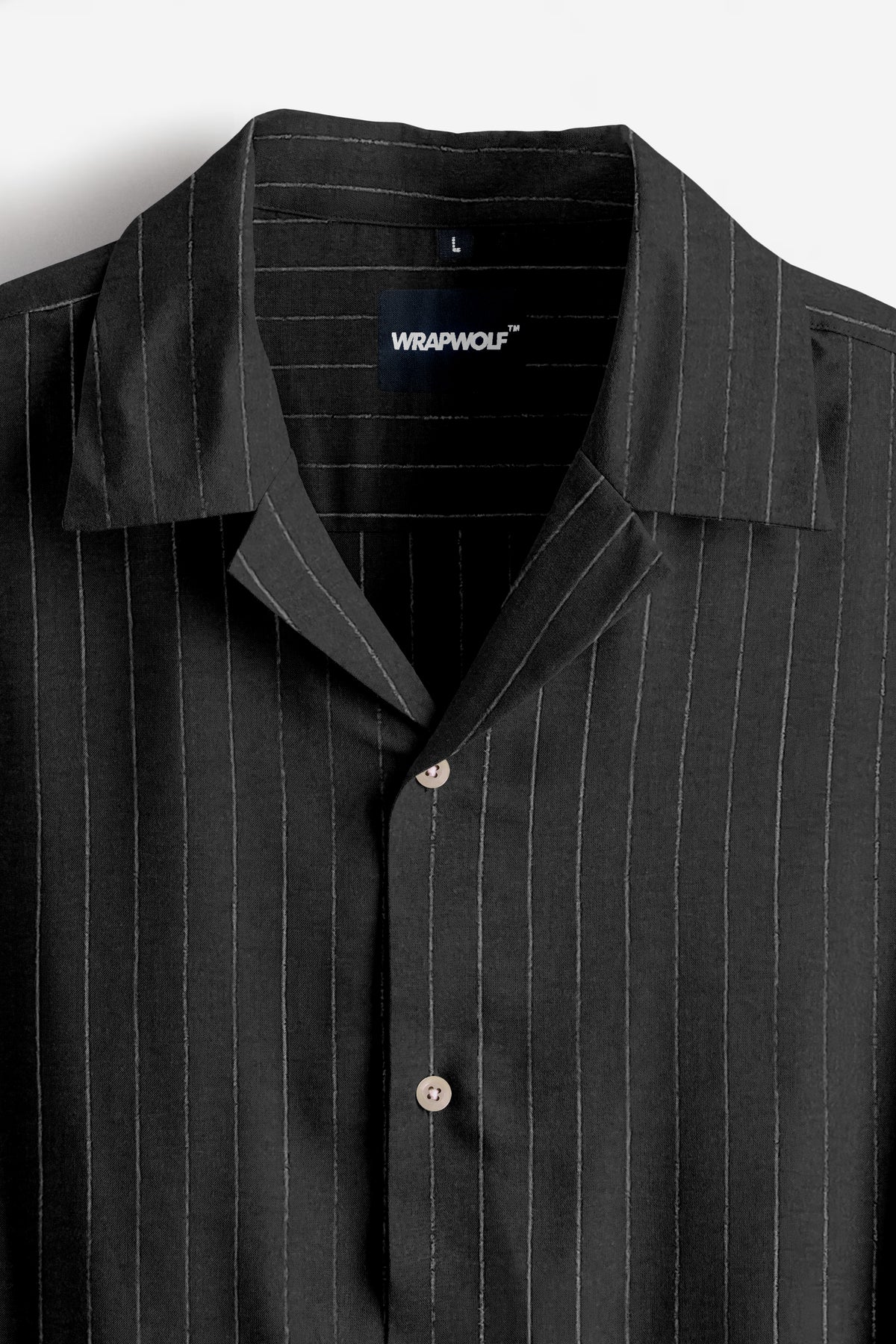 Onyx Black Liocine Cotton Shirt