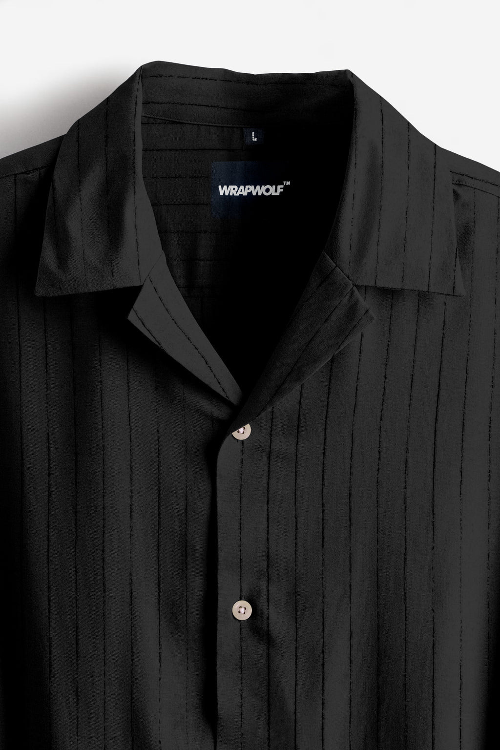 Onyx Black Liocine Cotton Shirt