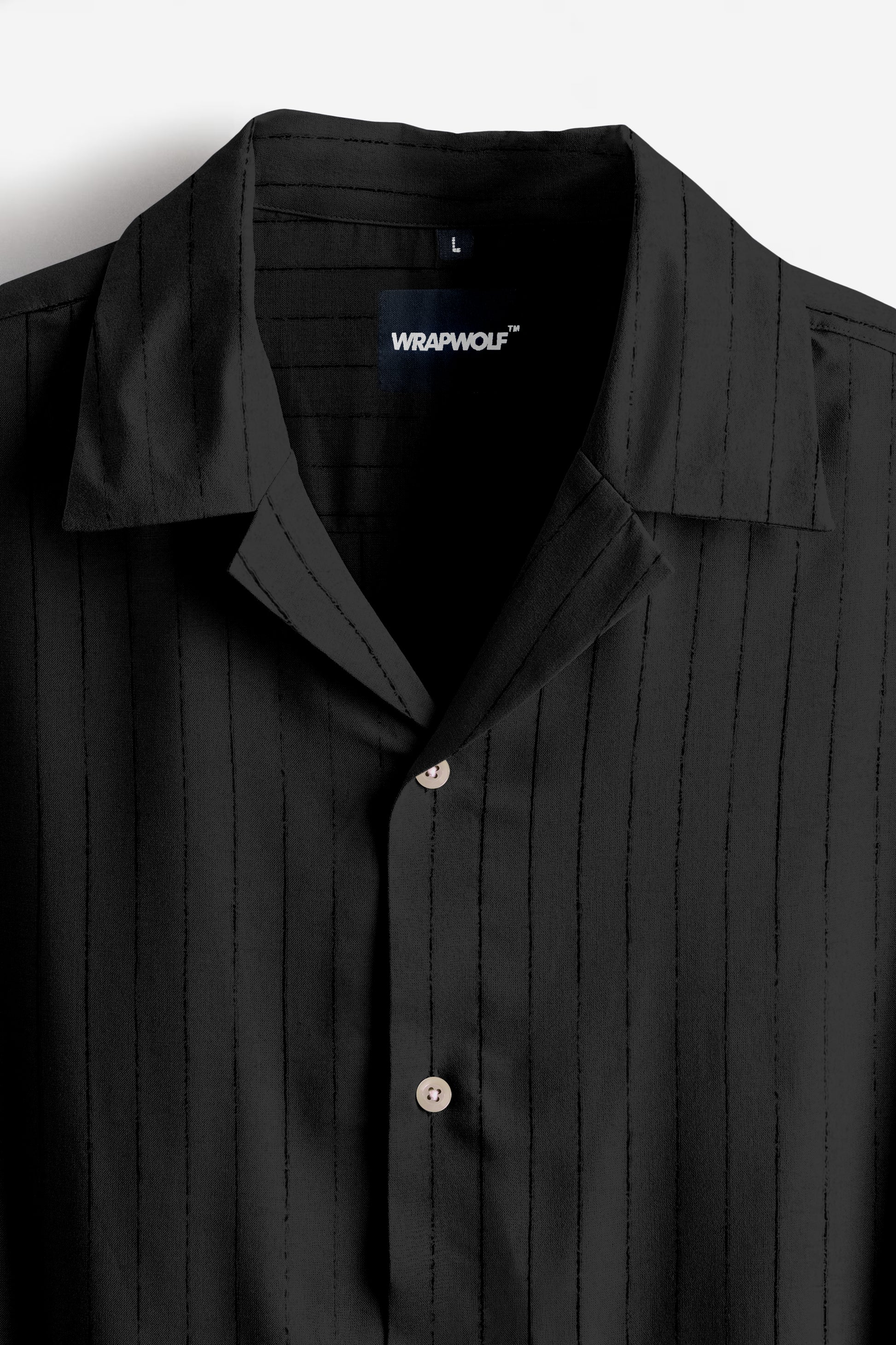 Onyx Black Liocine Cotton Shirt