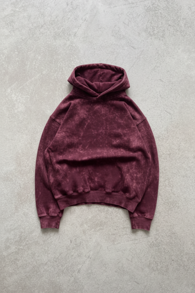 Heritage Red Acid Hoodie