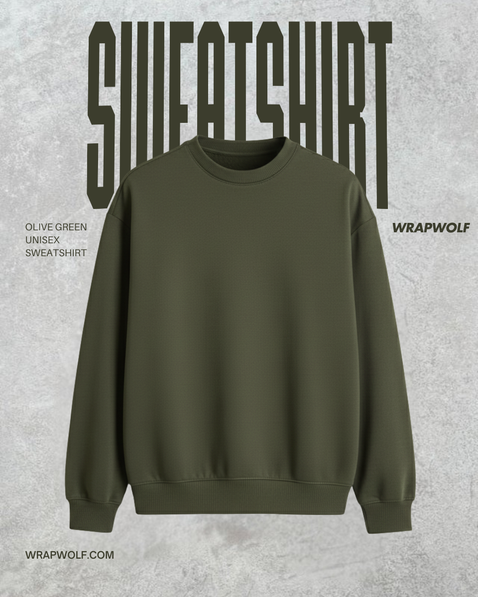 Olive Green Unisex Sweatshirt