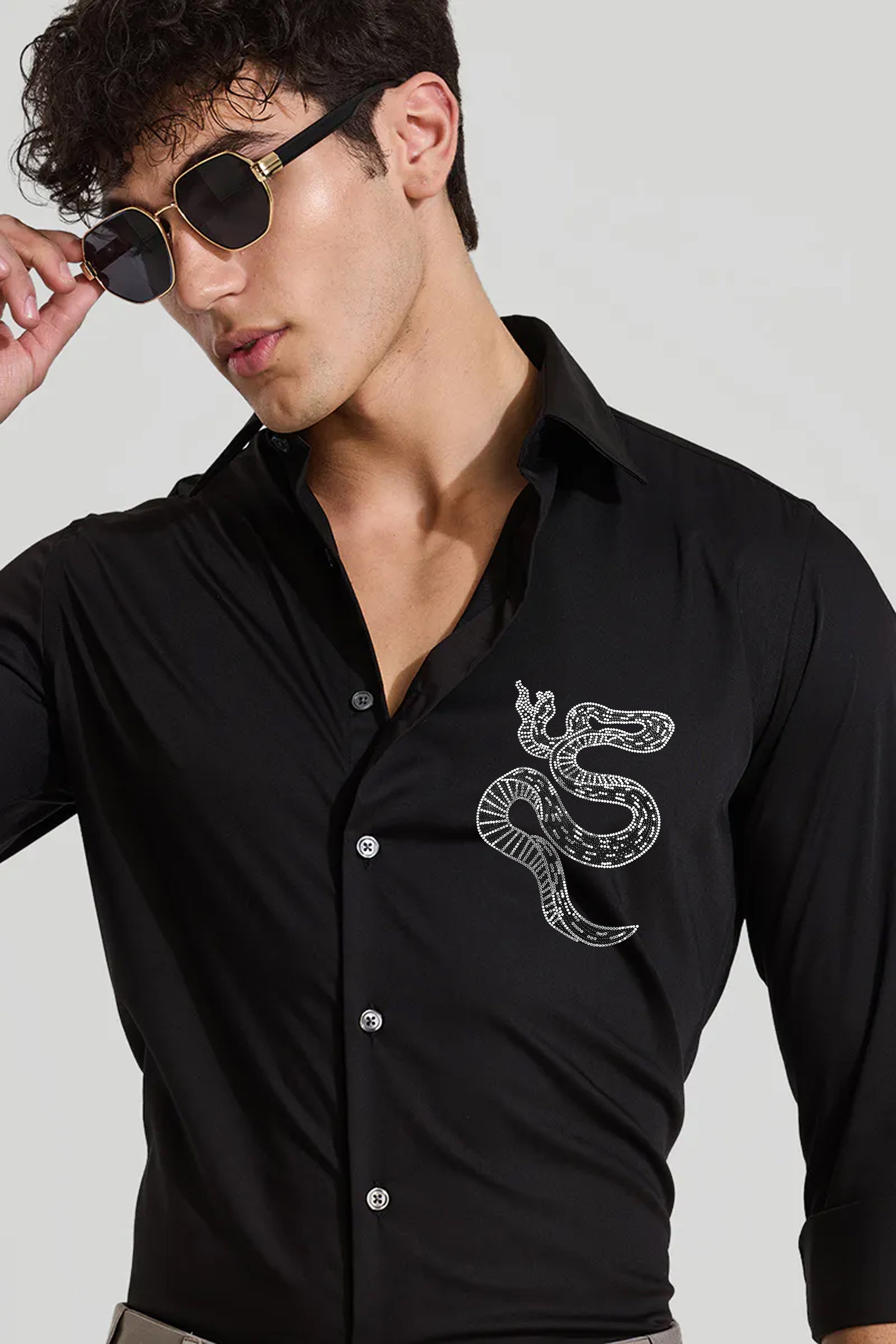 Black Venom Party Formal Shirt