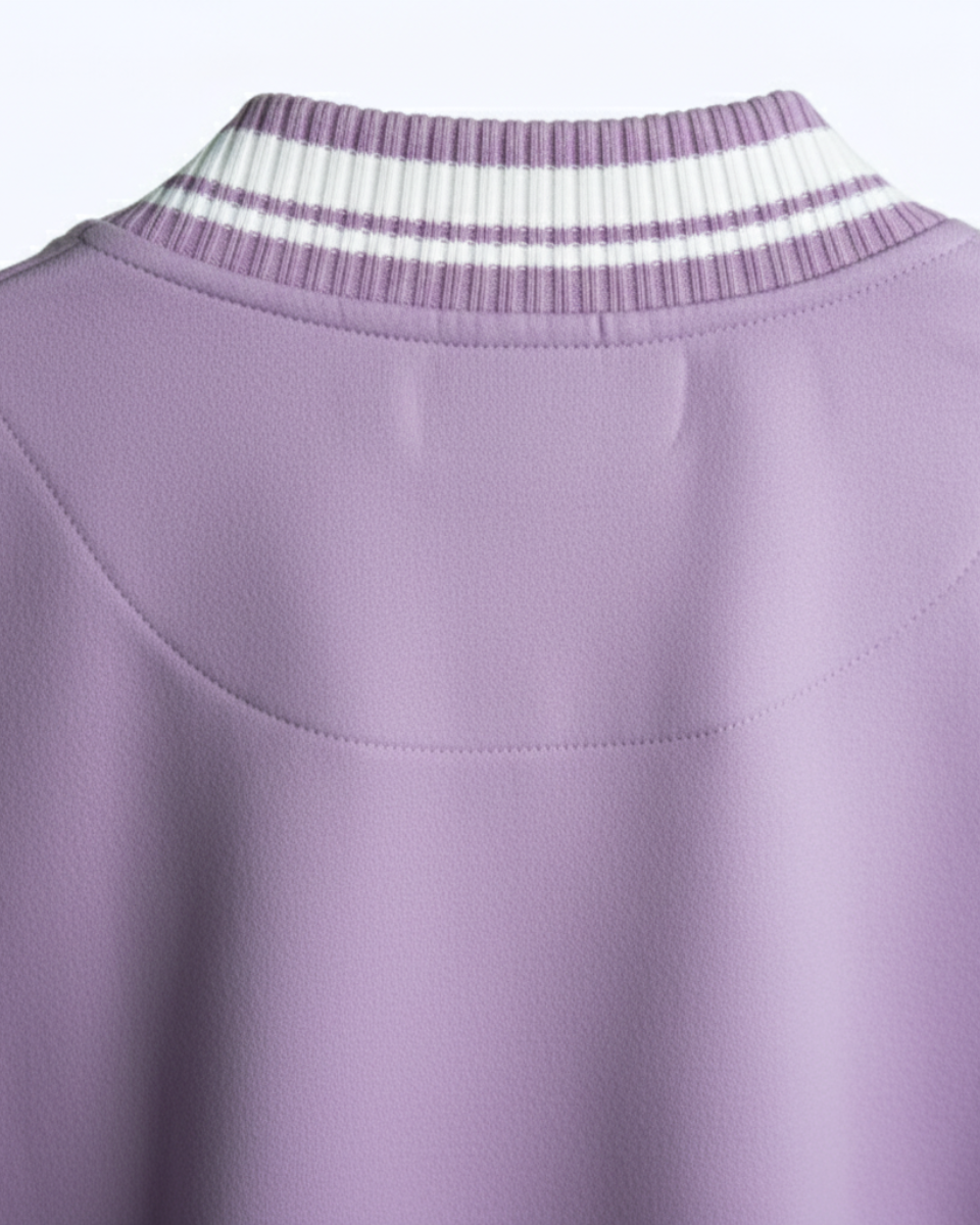Lilac Lavender Varsity Jacket