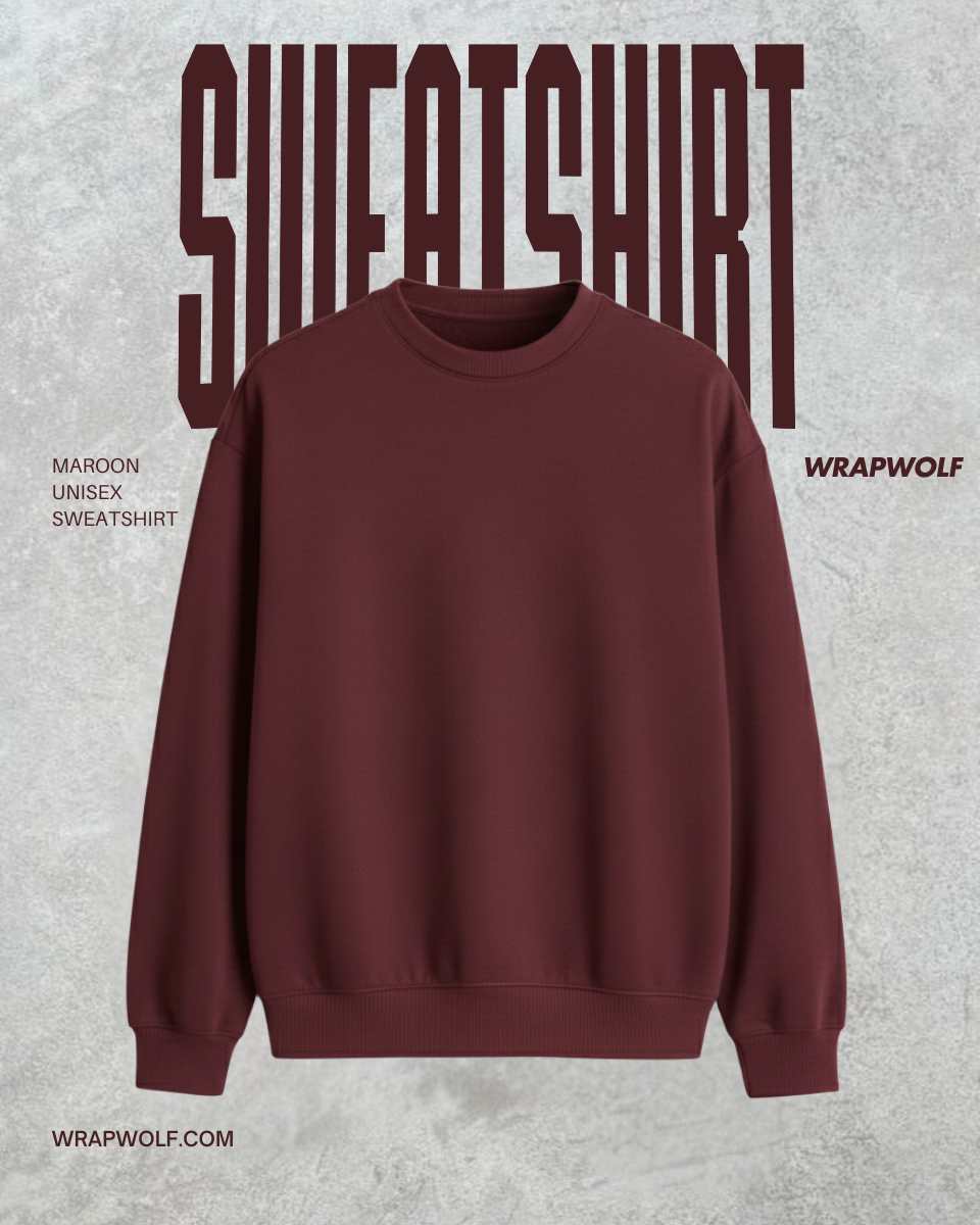 Maroon Unisex Sweatshirt