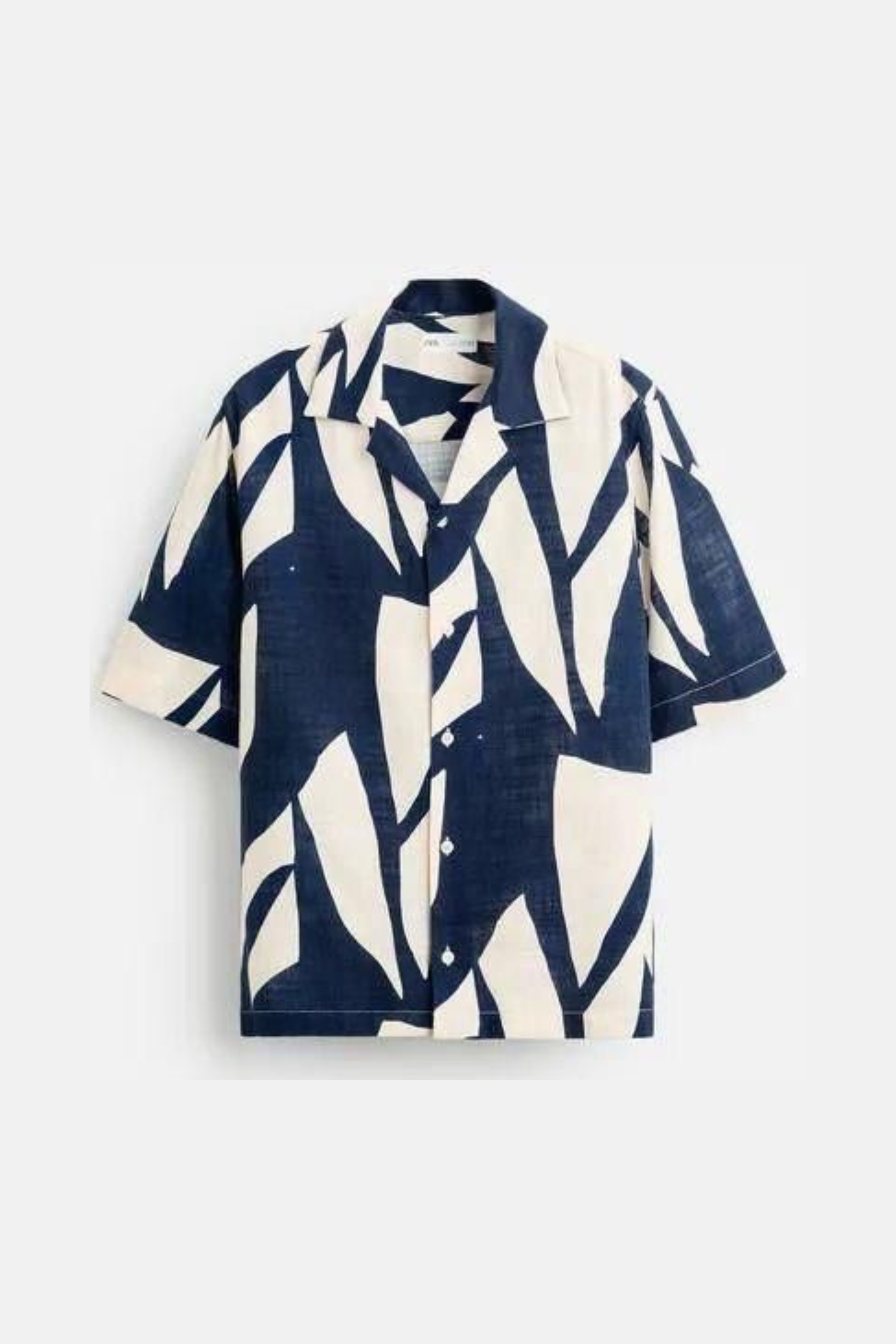Indigo Brushstroke Textured Shirt