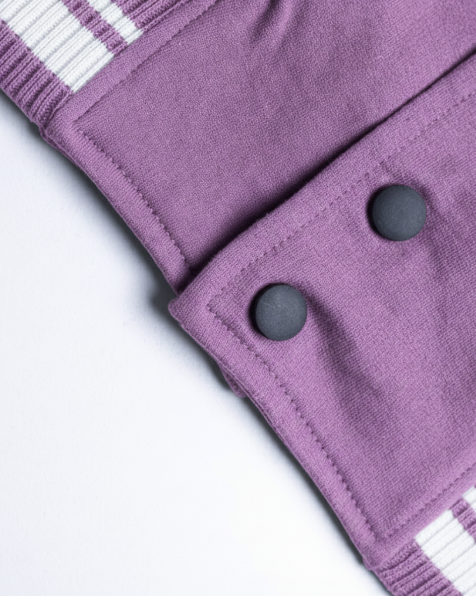 Lilac Lavender Varsity Jacket