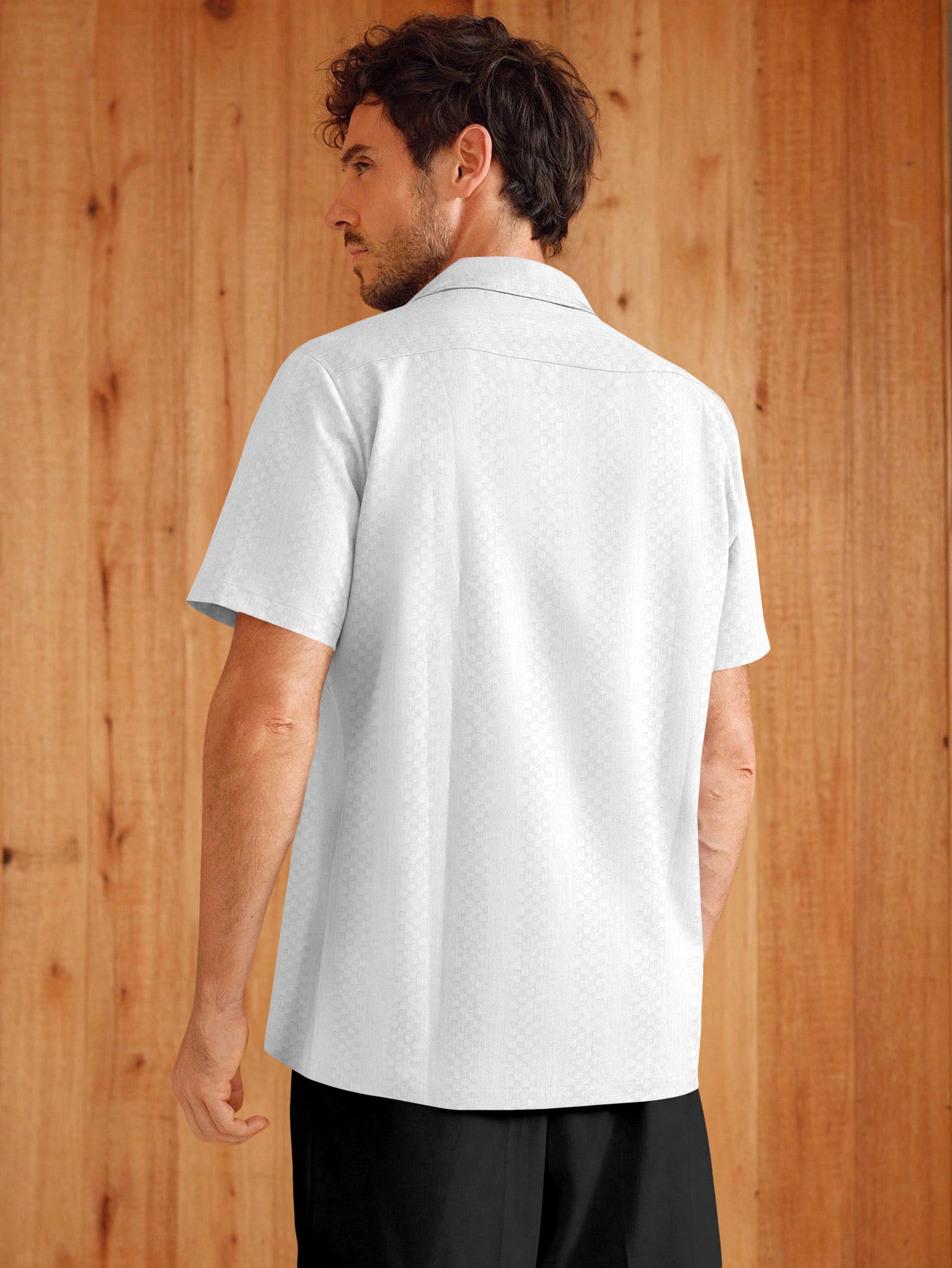 Ivory Snow White Textured Cotton Shirt