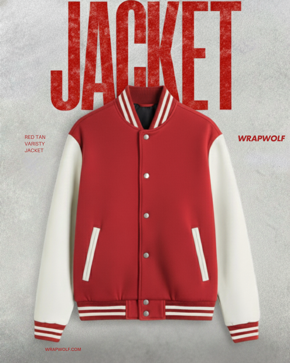 Red Tan Varsity Jacket