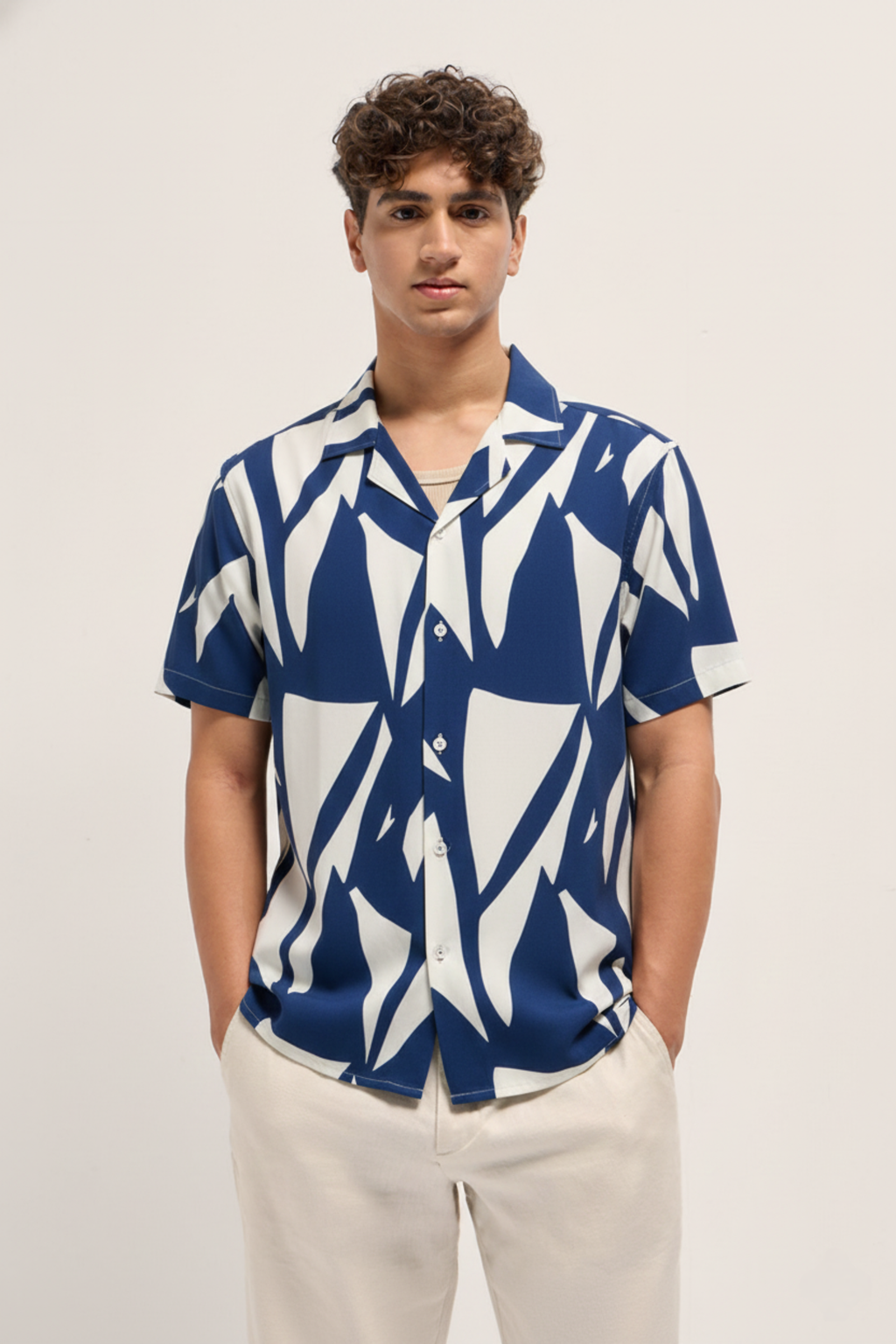Indigo Brushstroke Shirt