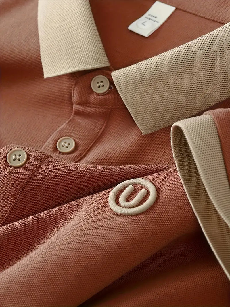 SlateEdge Polo – Burnt Clay Edition