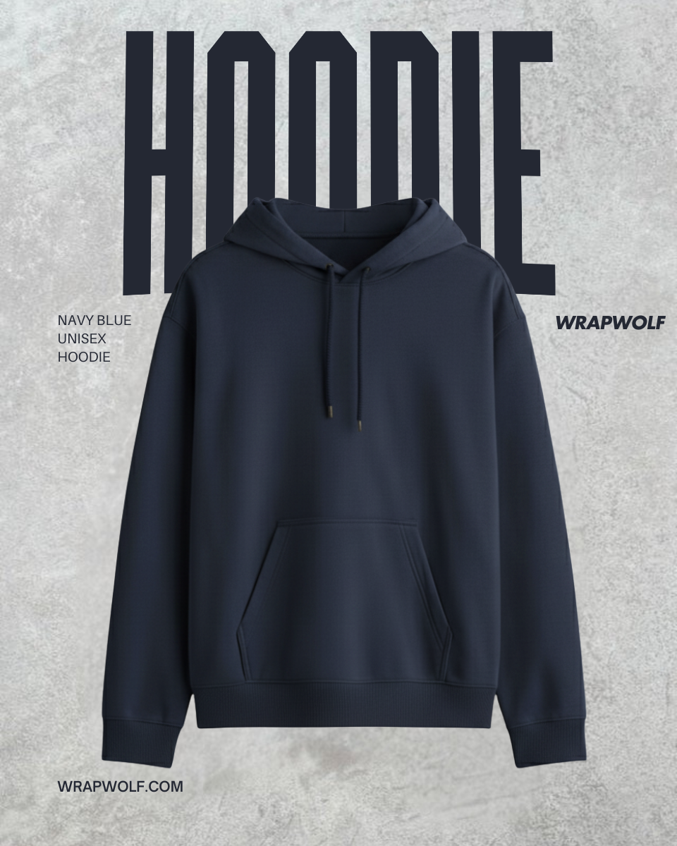 Navy Blue Unisex Hoodie