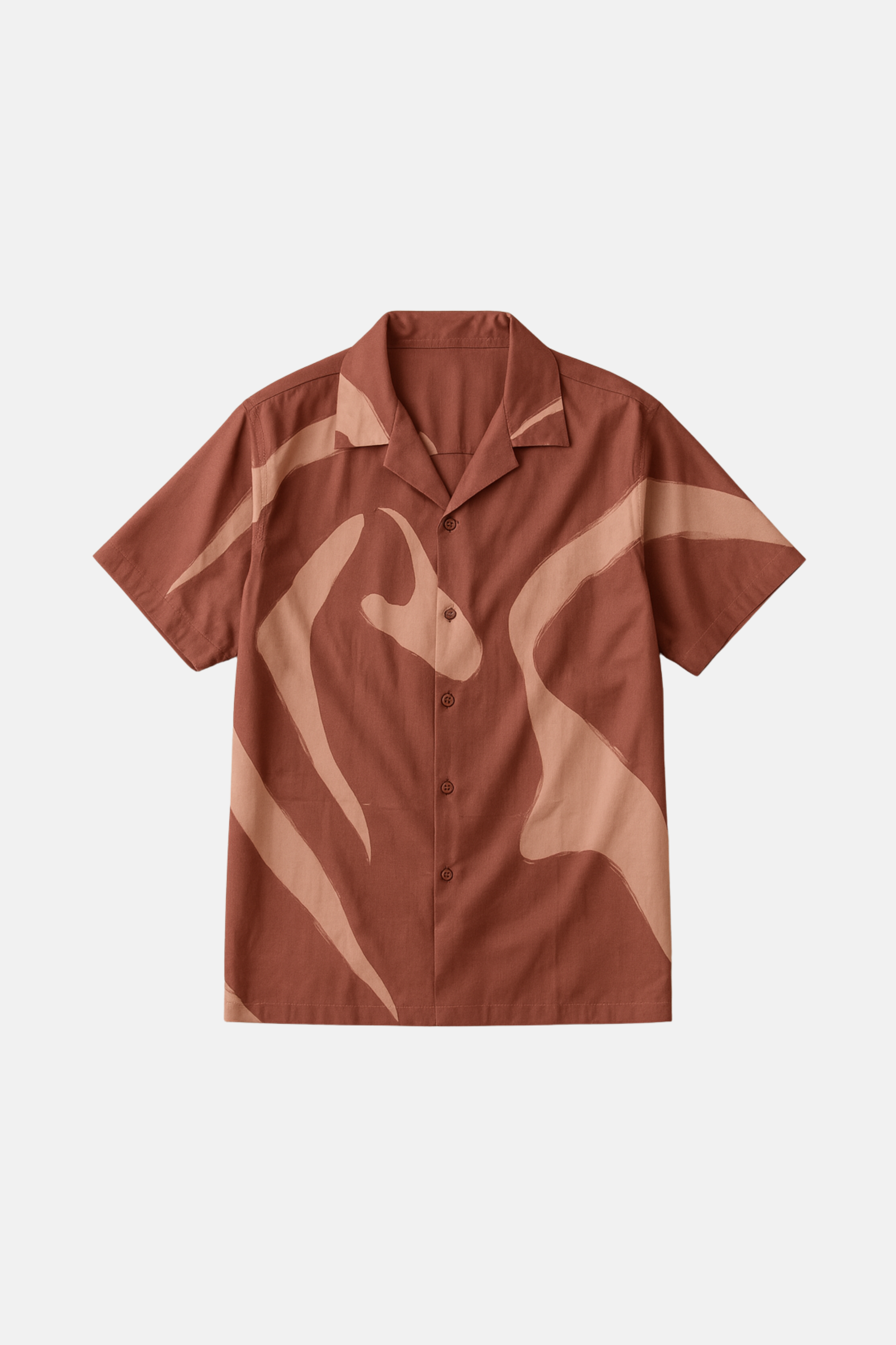 Brown Swirl Textured Shirt
