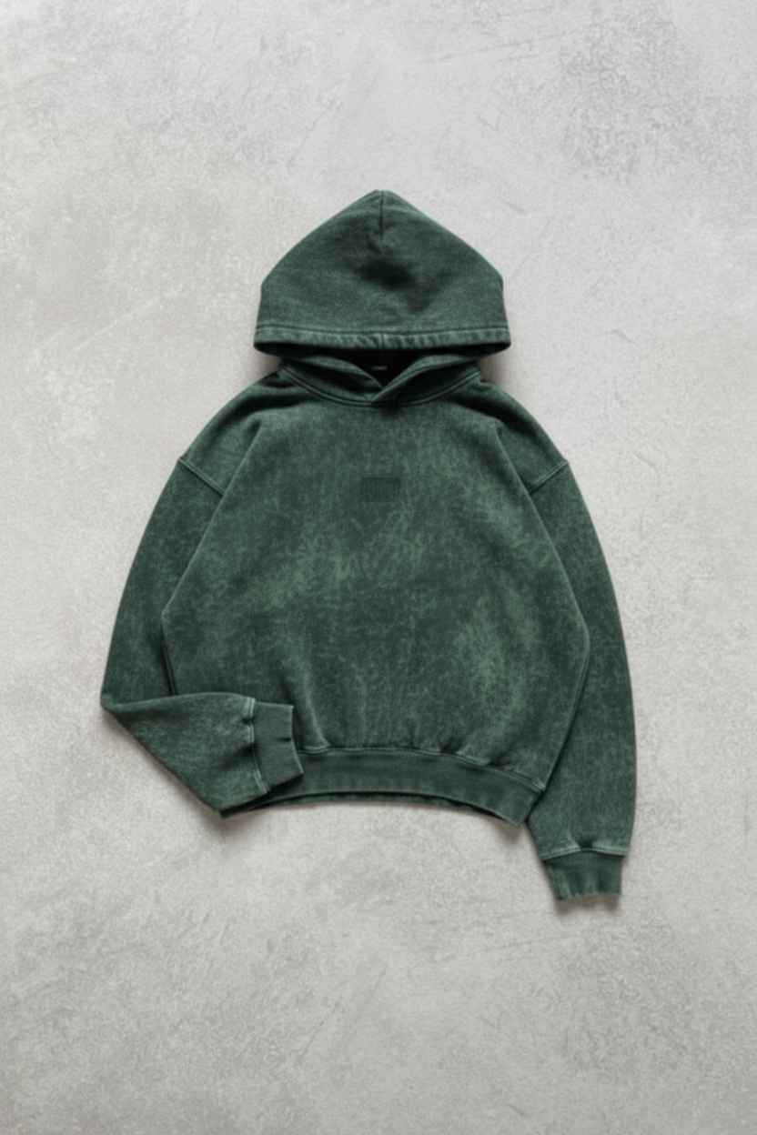 Forest Green Acid Hoodie