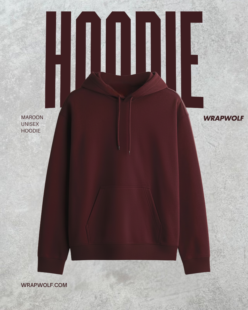 Maroon Unisex Hoodie