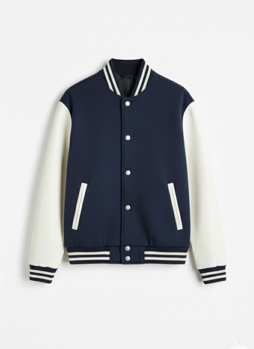 Navy Blue Varsity Jacket