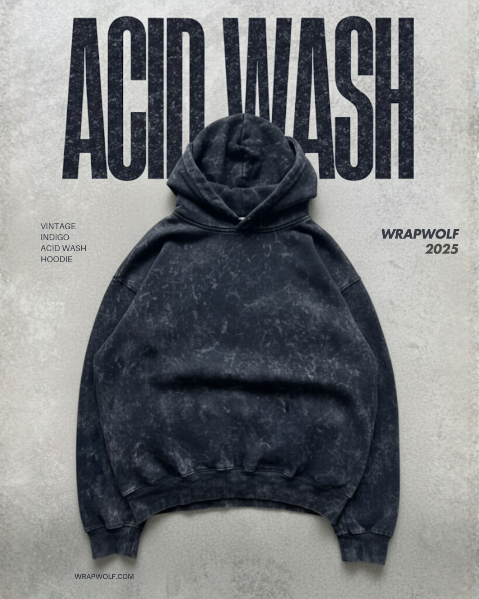 Vintage Indigo Acid Hoodie