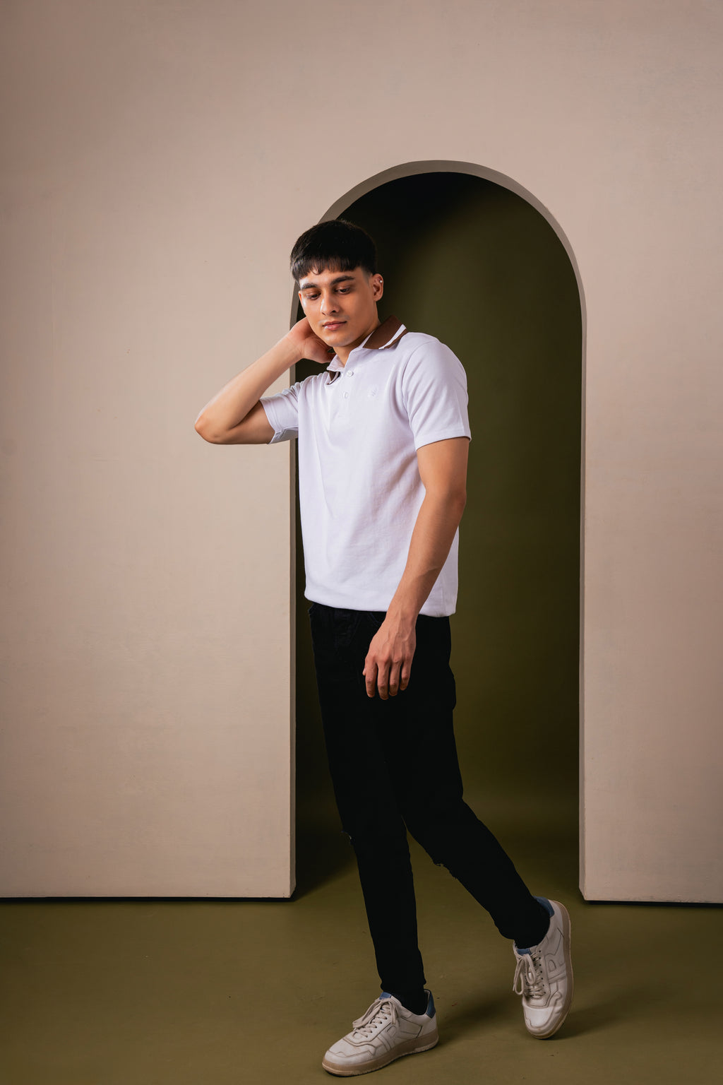 Imperial Crest Polo - Ivory Frost