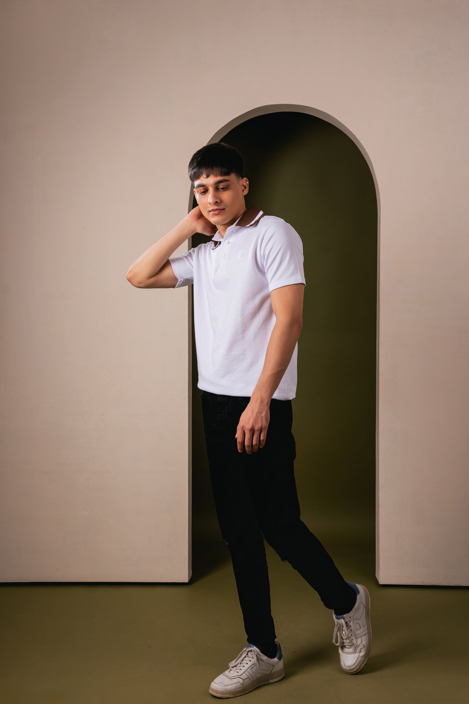 Imperial Crest Polo - Ivory Frost