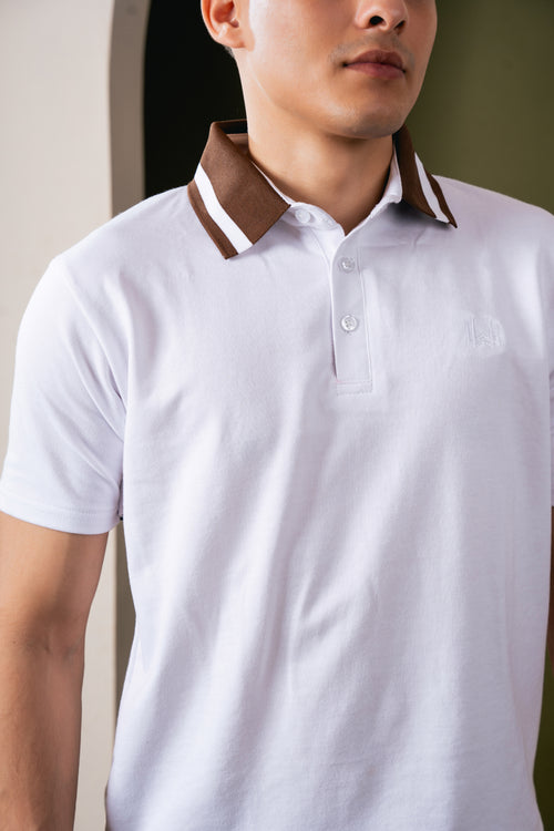 Imperial Crest Polo - Ivory Frost