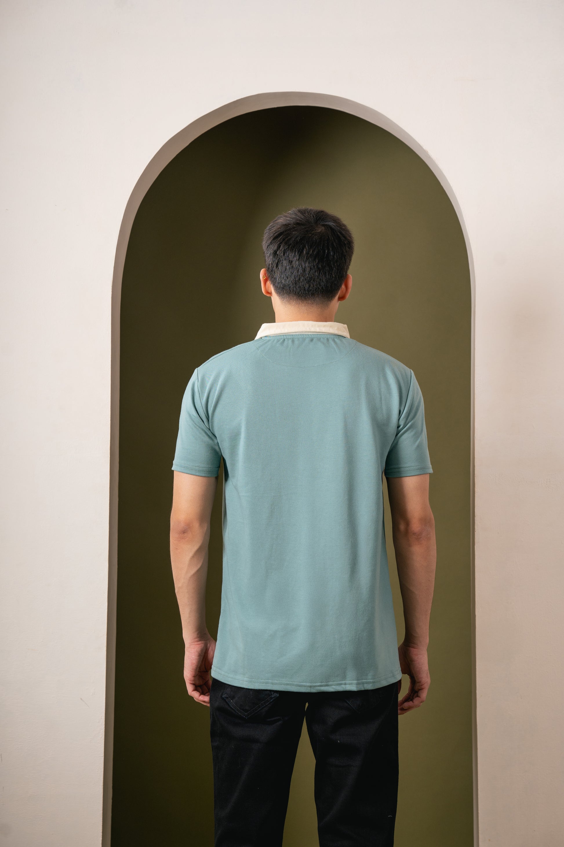 Monarch Zip Polo – Pistachio Crème