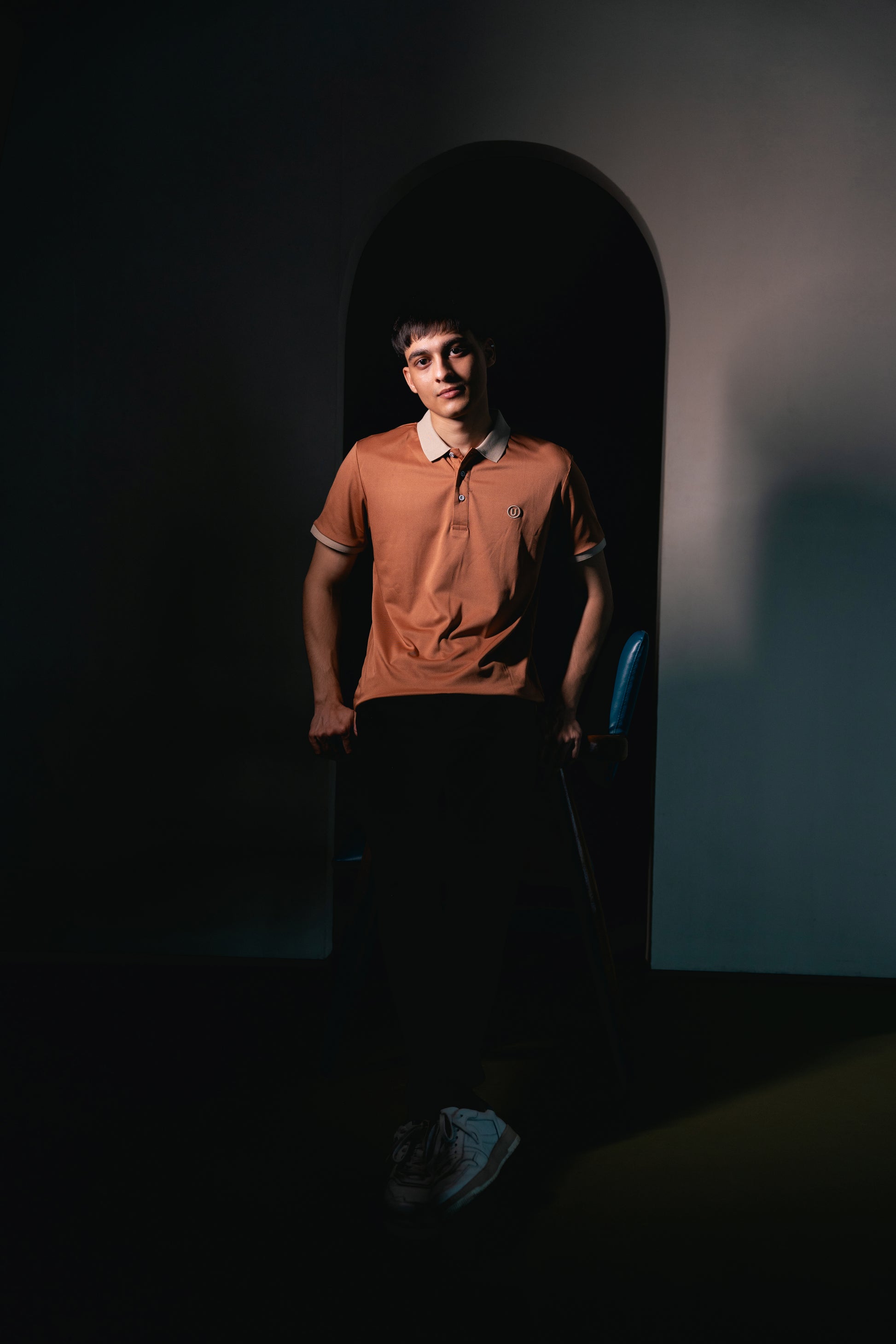 SlateEdge Polo – Burnt Clay Edition