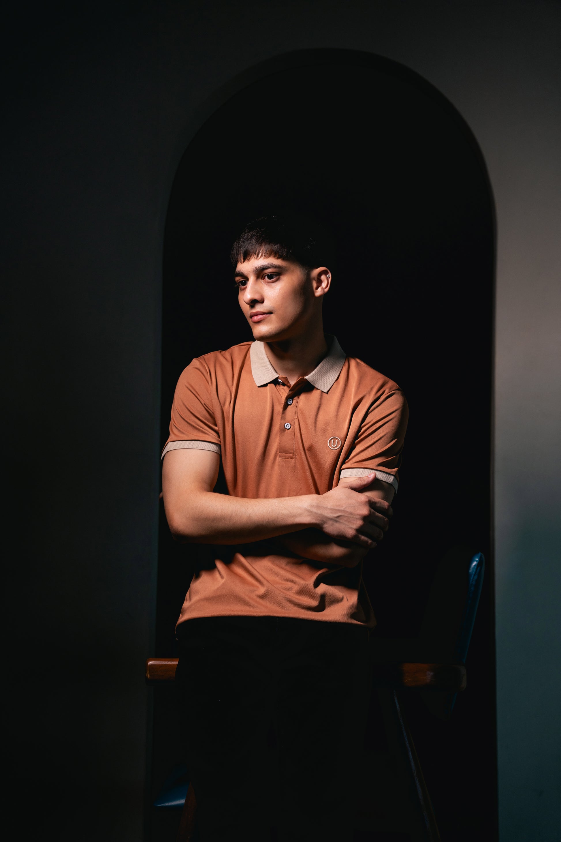 SlateEdge Polo – Burnt Clay Edition