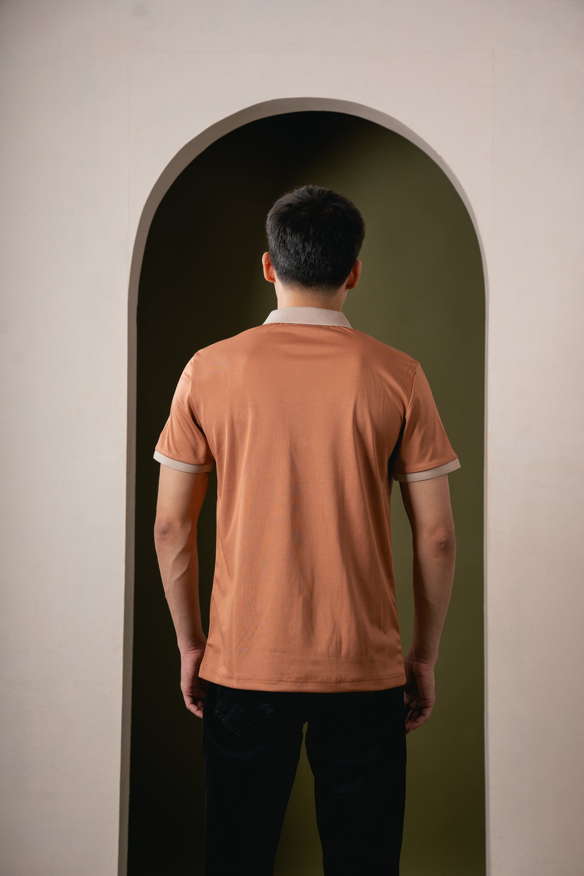 SlateEdge Polo – Burnt Clay Edition