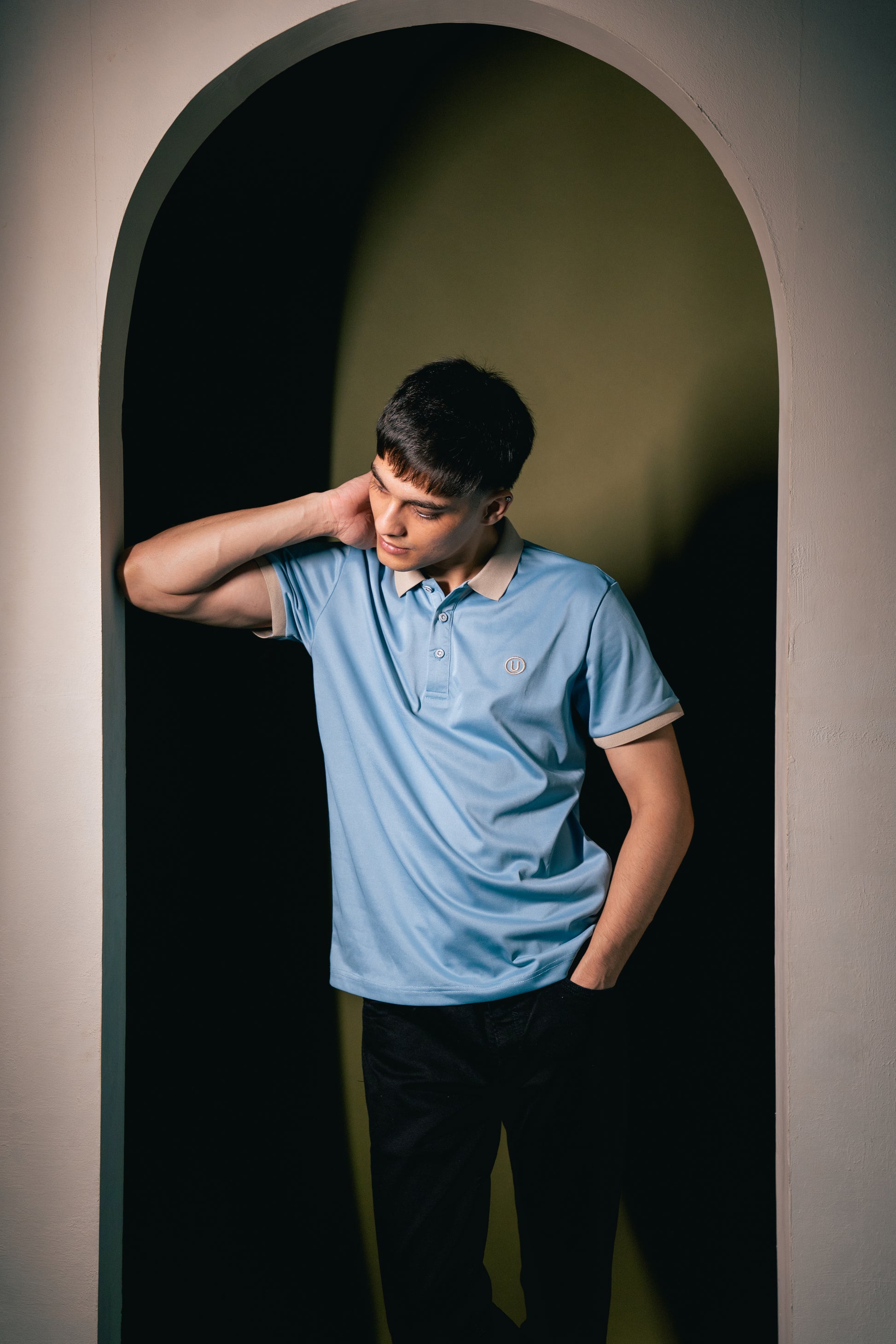 SlateEdge Polo – Frost Sky Edition