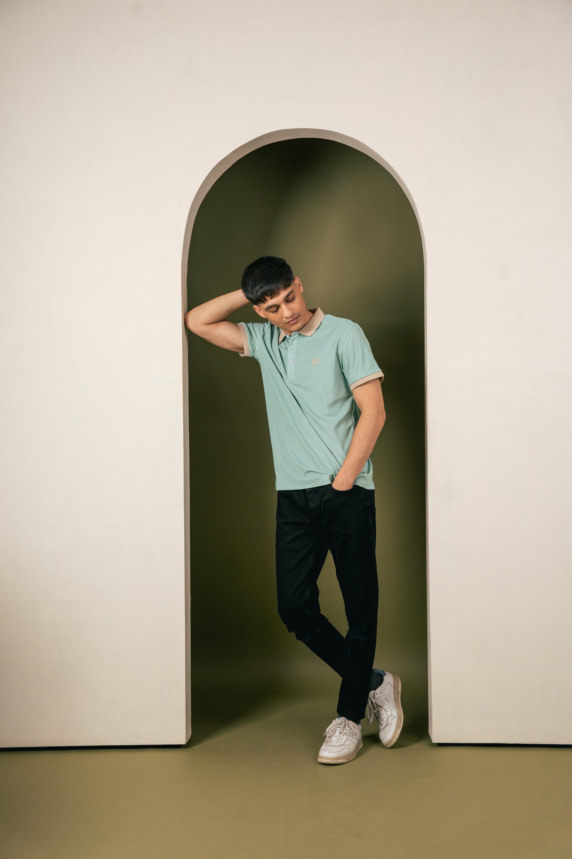 SlateEdge Polo – Mint Drift Edition
