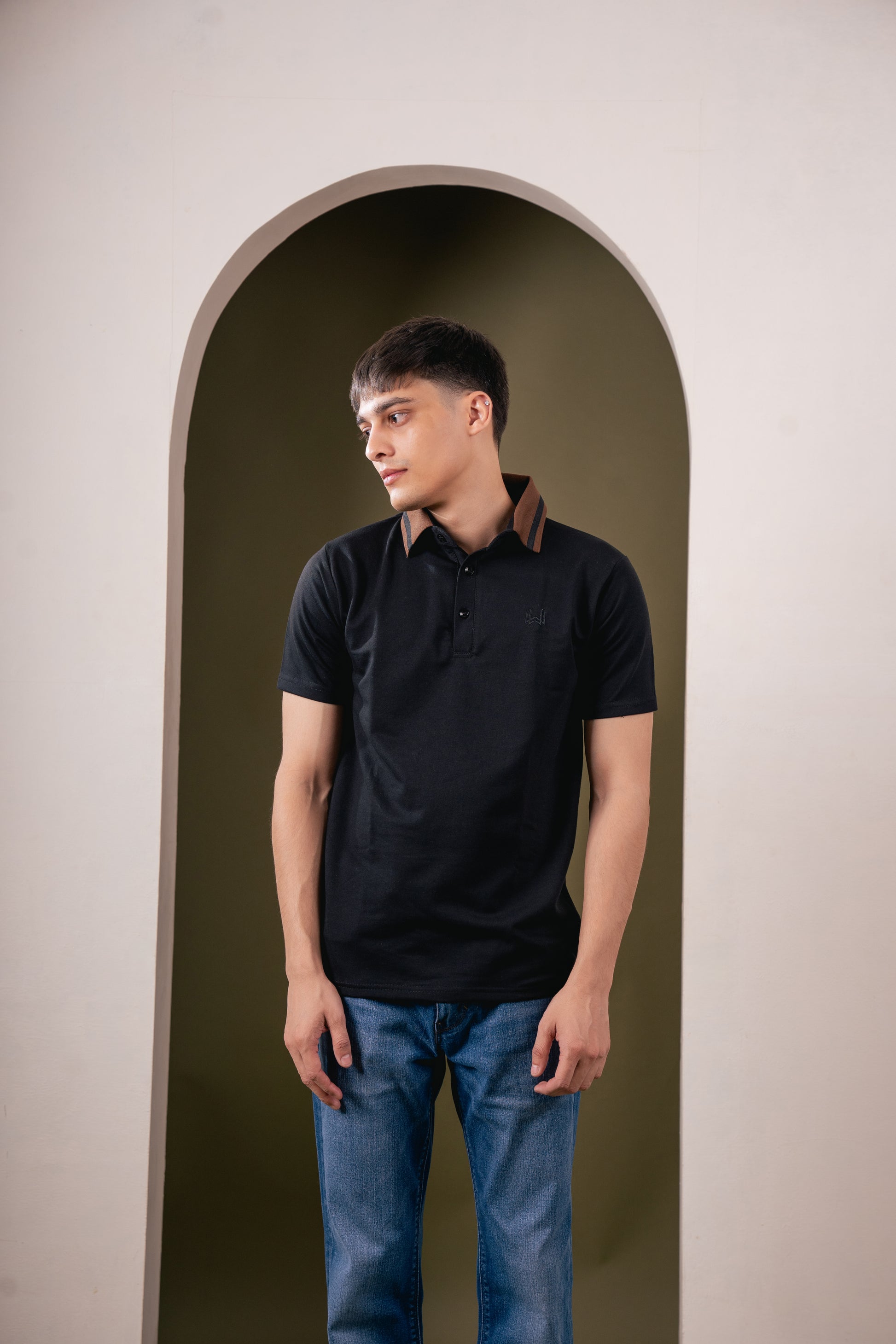 Imperial Crest Polo - Midnight Black