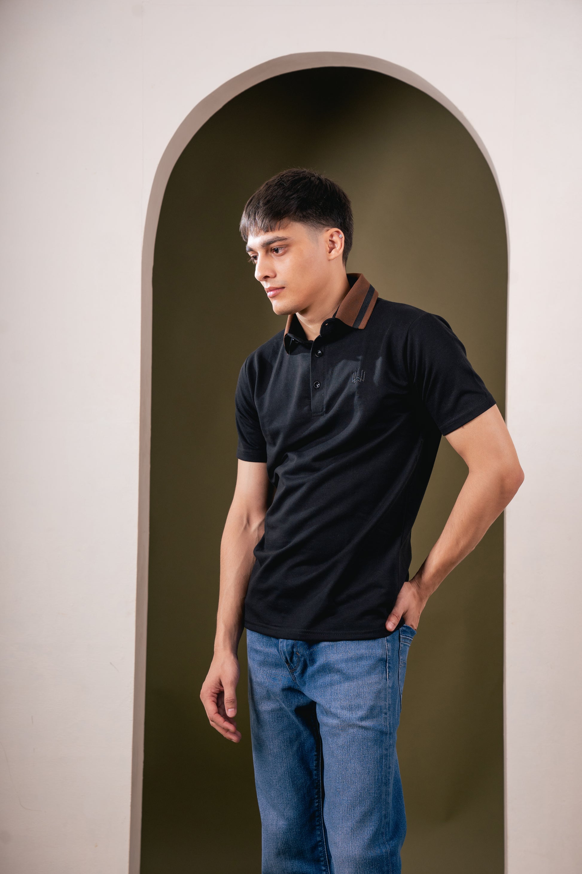 Imperial Crest Polo - Midnight Black