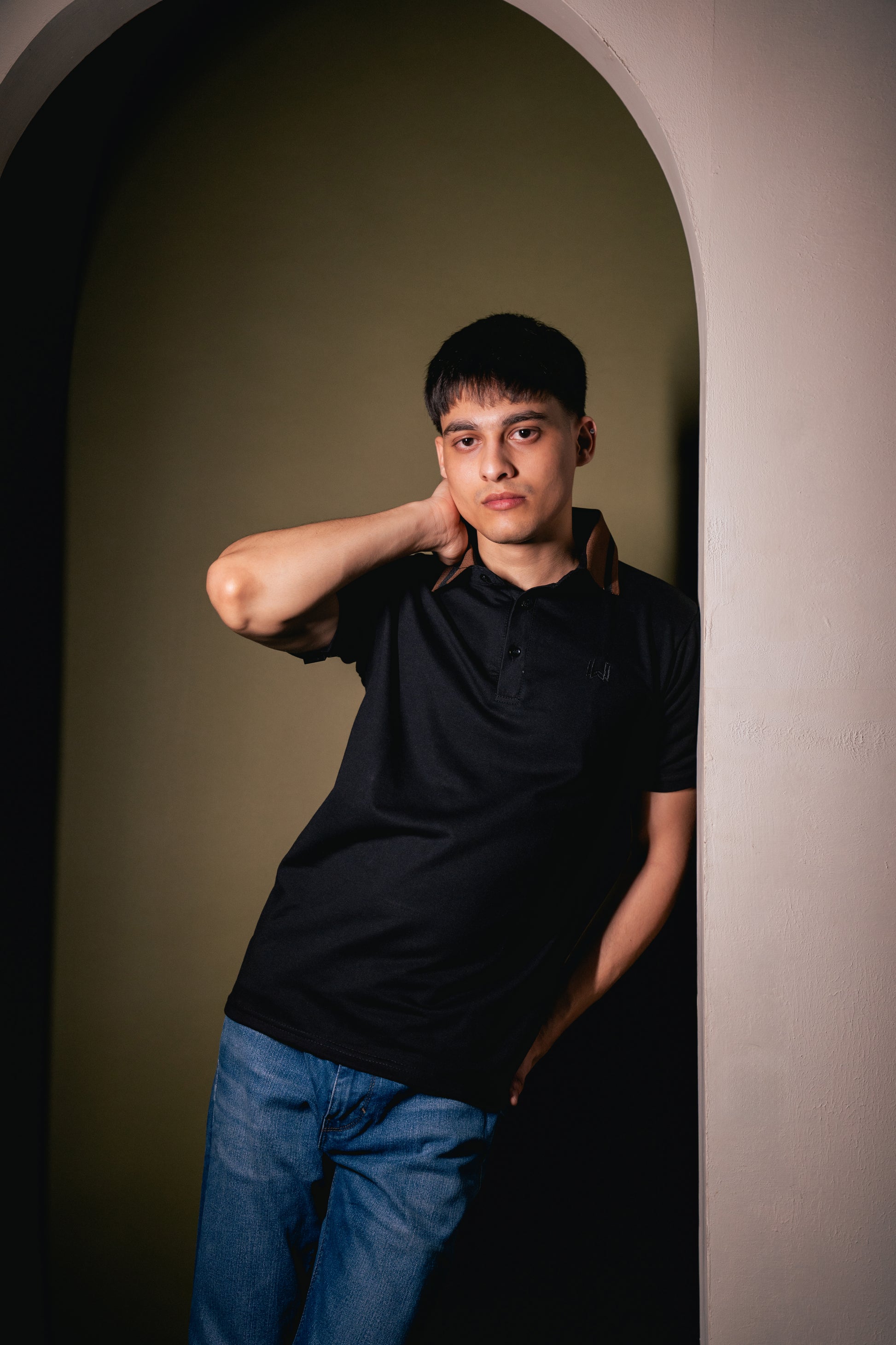 Imperial Crest Polo - Midnight Black