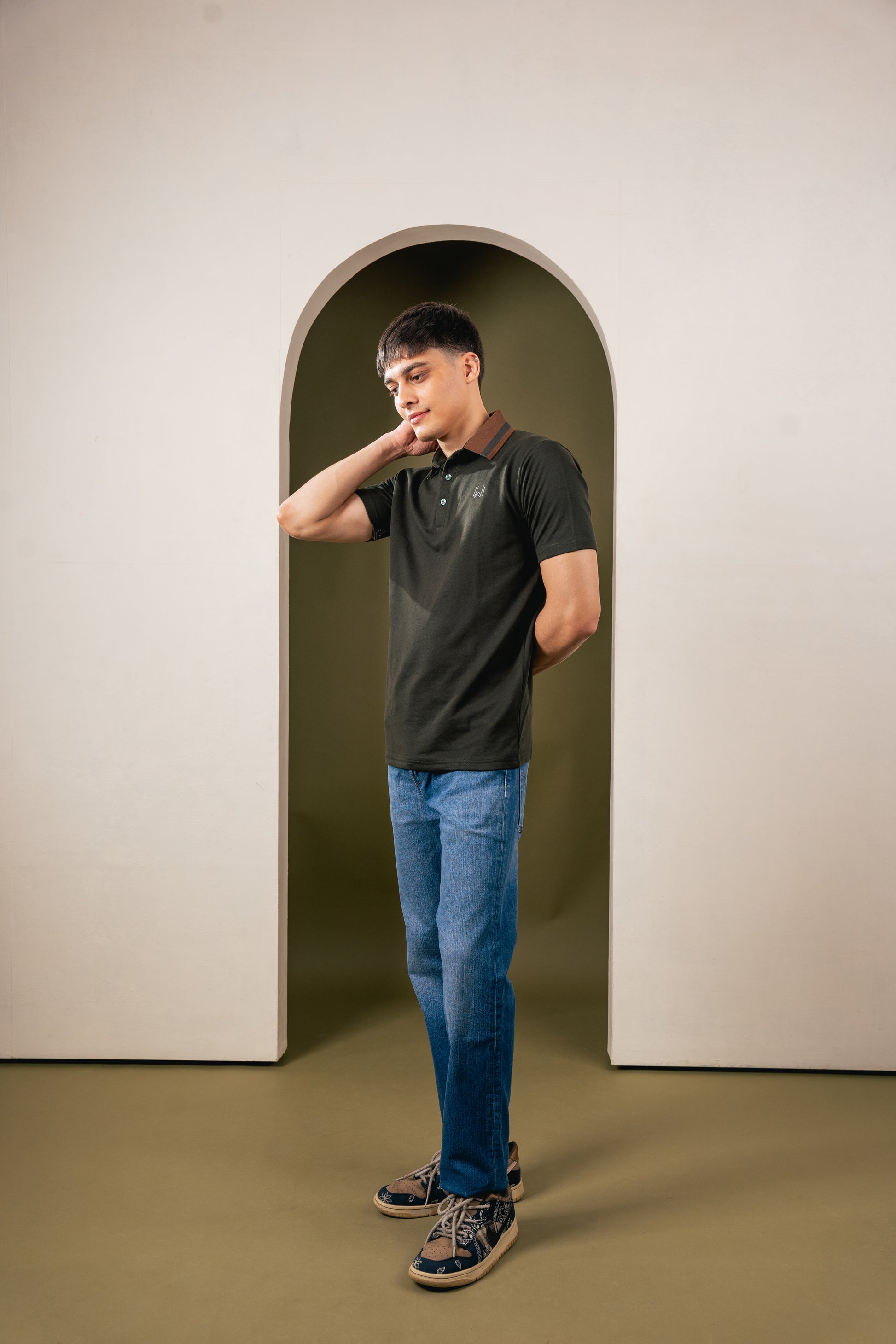 Imperial Crest Polo - Sage-wood Olive