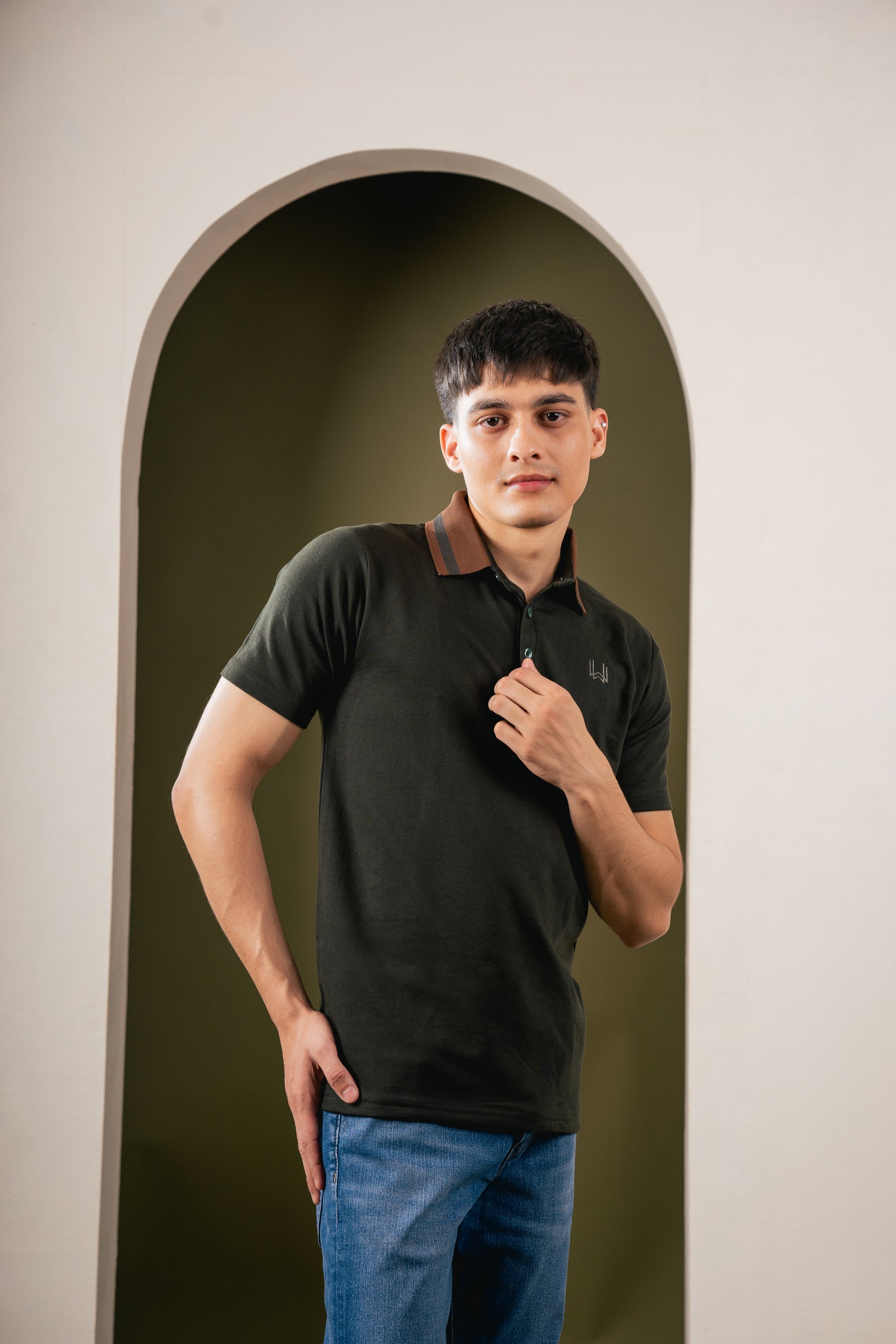 Imperial Crest Polo - Sage-wood Olive