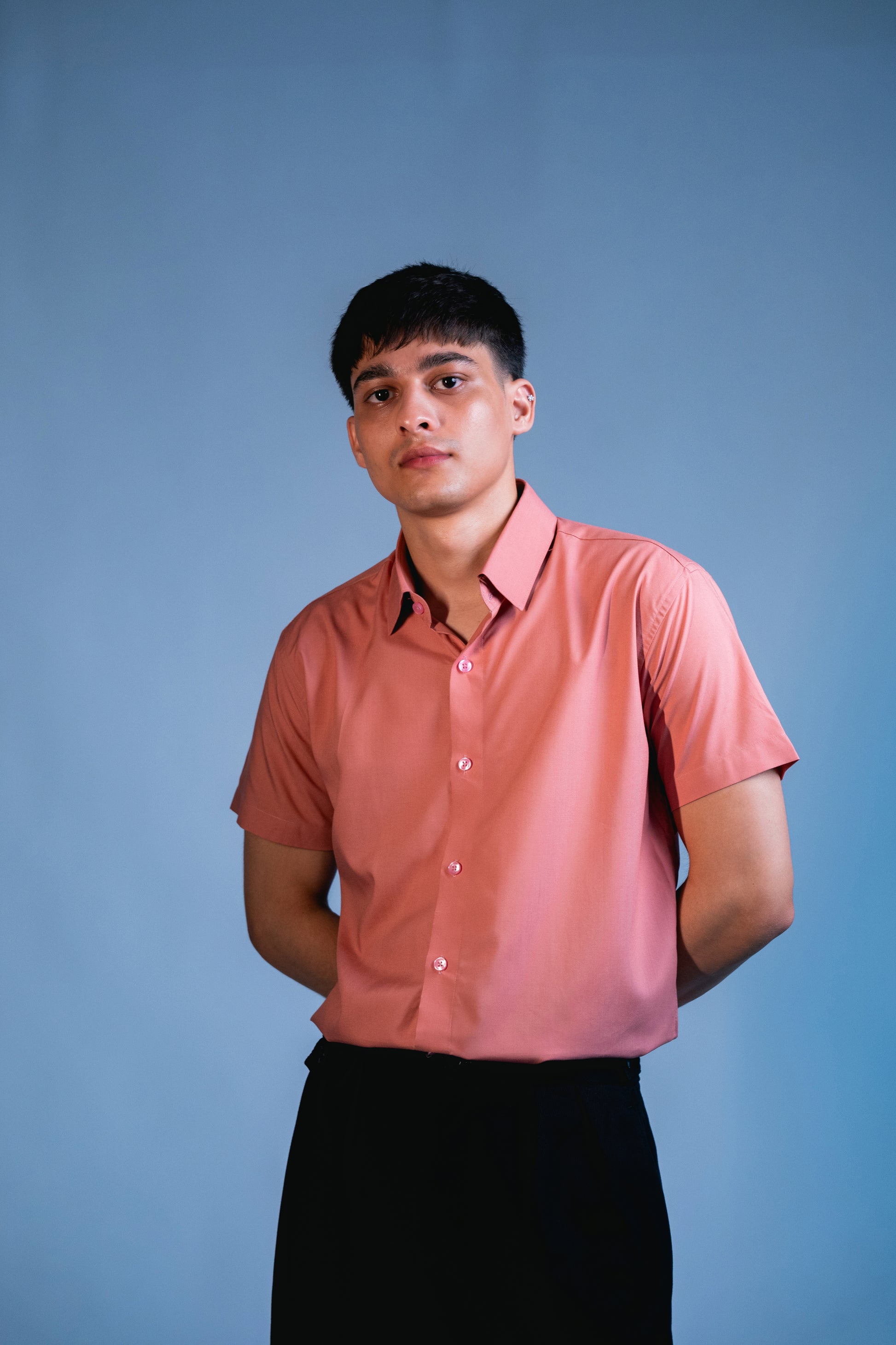 Soft Coral Viscose cotton Shirt