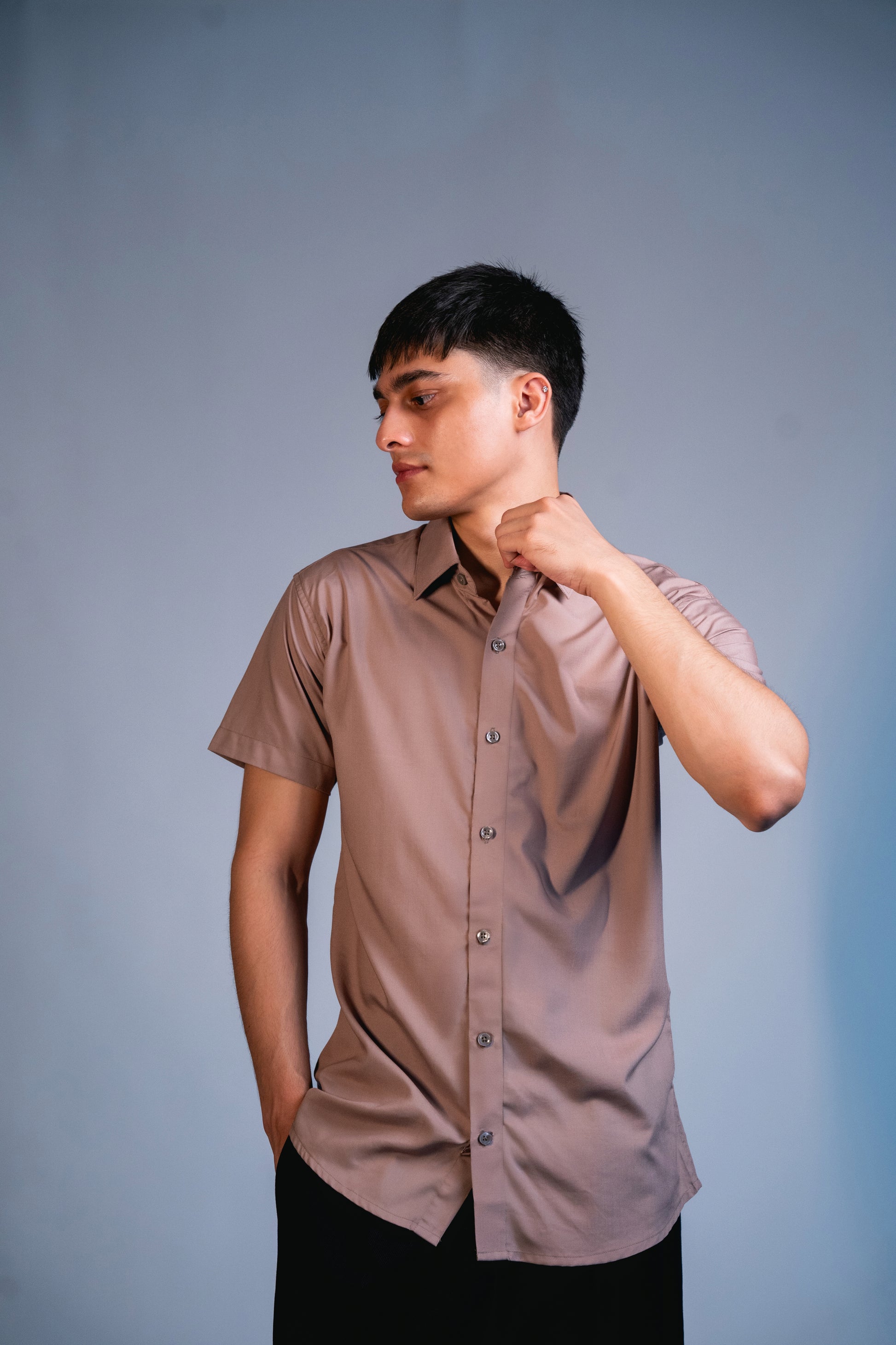Sandstone Beige Viscose cotton Shirt