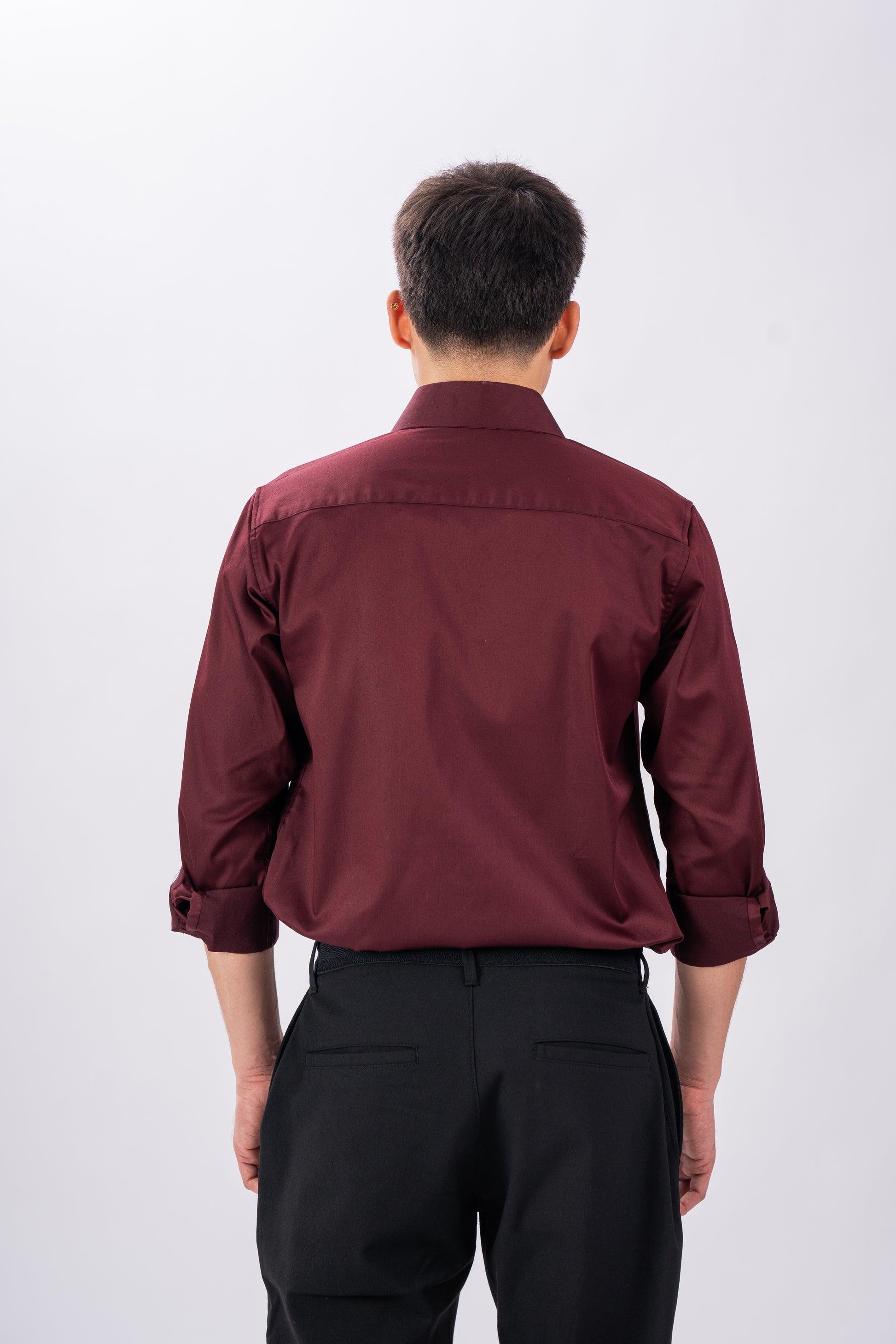 Rich Maroon Wine Luxury Satin Shirt