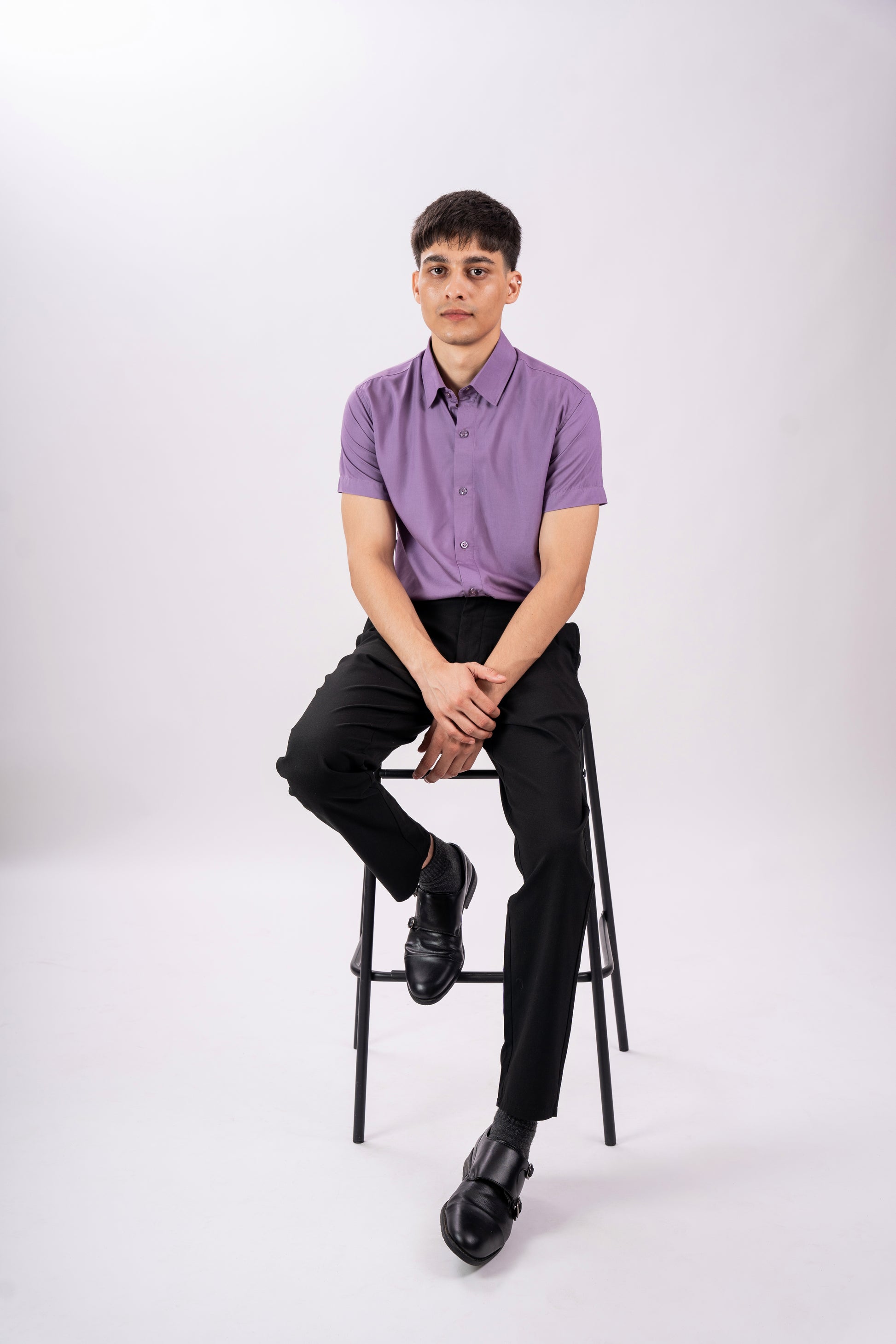 Lilac Lavender Viscose cotton Shirt