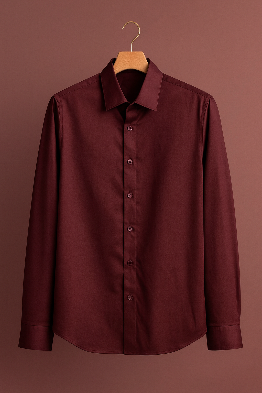 Rich Maroon Wine Luxury Satin Shirt