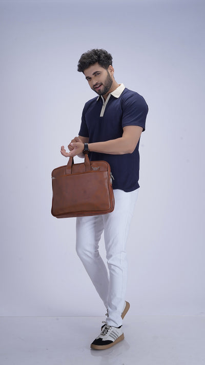 Monarch Zip Polo – Deep Navy Dusk