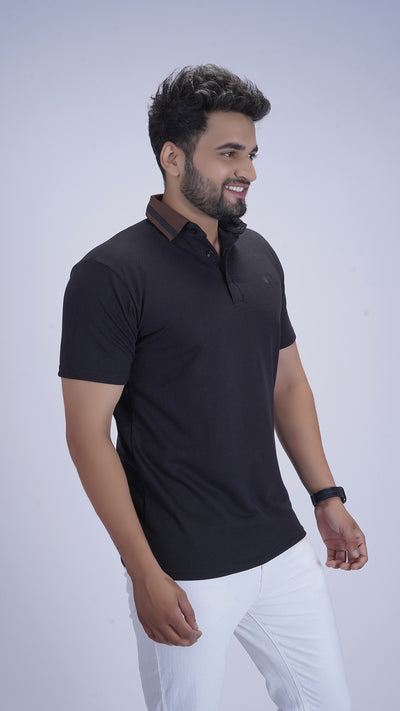 Imperial Crest Polo - Midnight Black