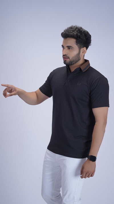 Imperial Crest Polo - Midnight Black